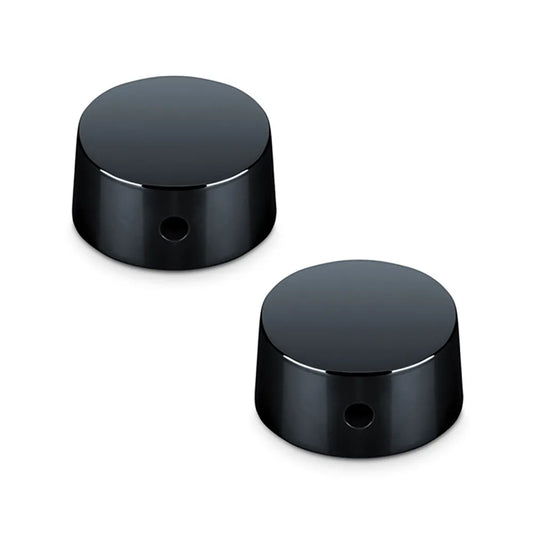 Schaller Black Speed Knobs Set of 2 Brass with Screw Fastener 1151-15030400