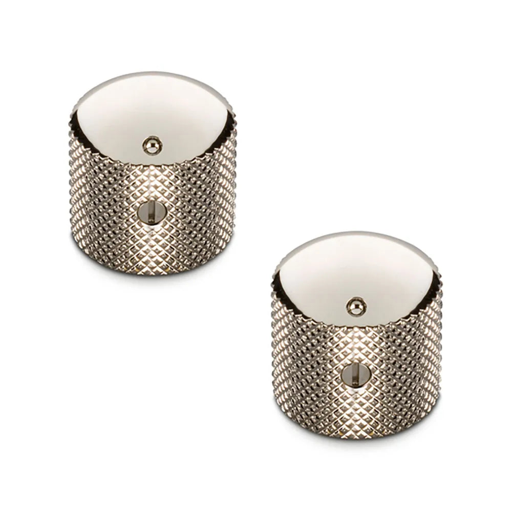Schaller Speed Knobs Set of 2 Brass Nickel with Screw Fastener