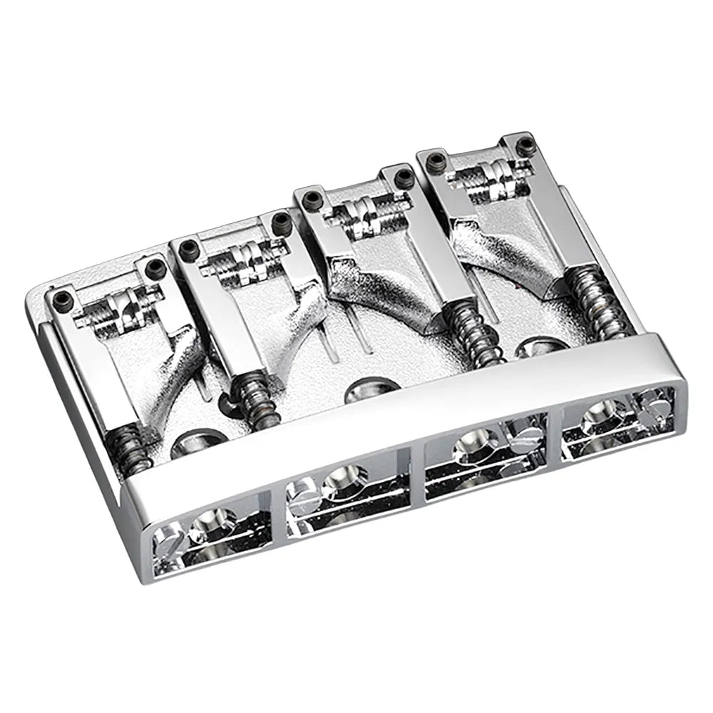 Schaller 3D-4 Bass Bridge (4-String) Chrome 12130200 with Adjustable Saddles and Spacer