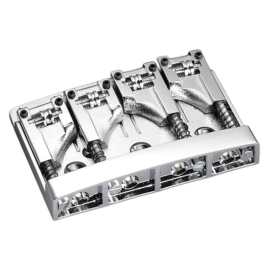 Schaller 3D-4 Bass Bridge (4-String) Chrome 12130200 with Adjustable Saddles and Spacer
