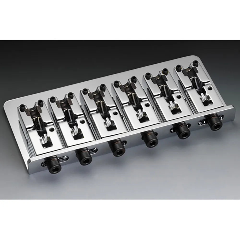 Schaller 6-String Bass Bridge 2000 Chrome 23364 Steel Fast Adjustment 116x55mm
