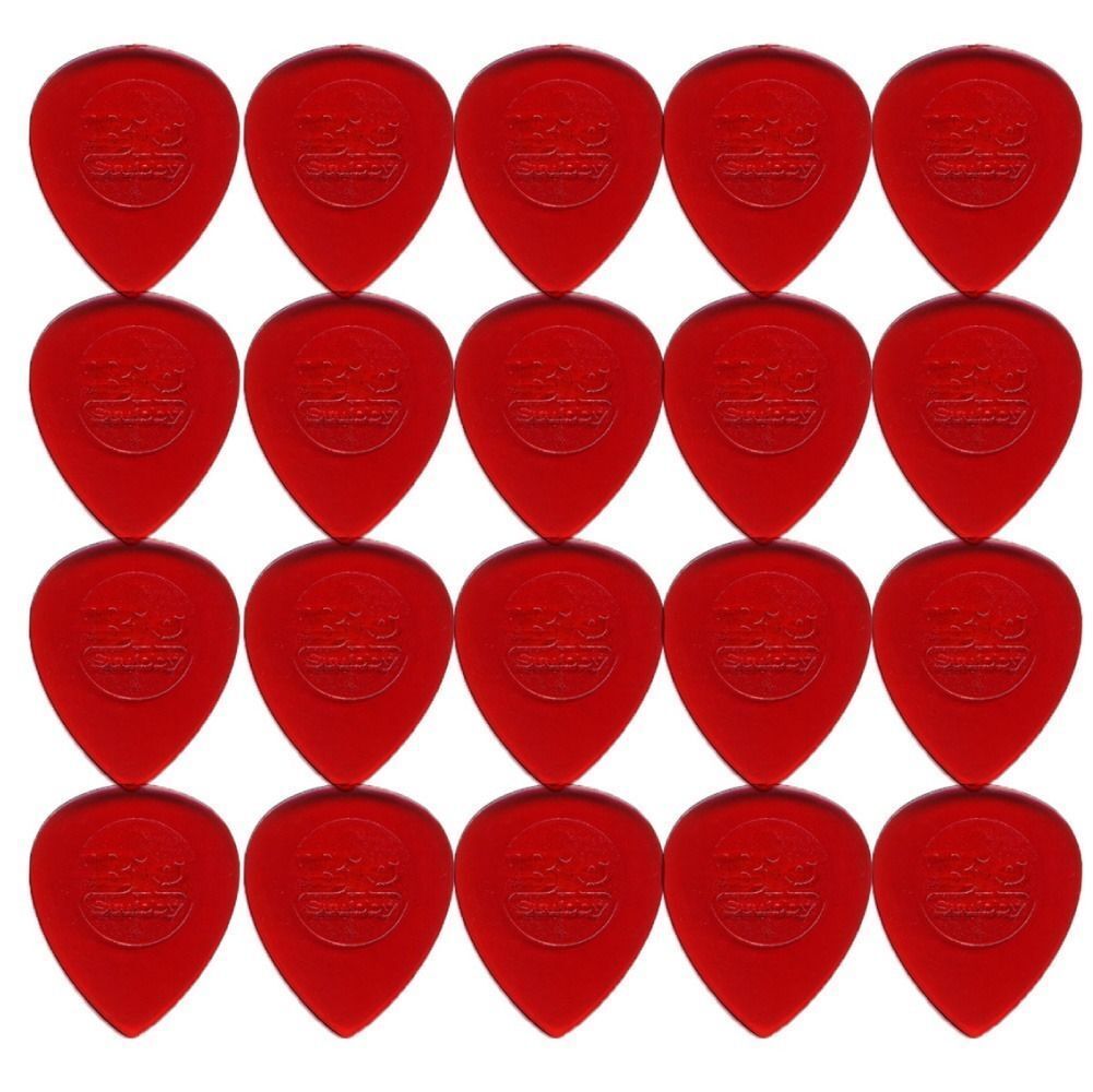 20 x Jim Dunlop Big Stubby 1.00MM Gauge Guitar Picks 475R Plectrums, Red