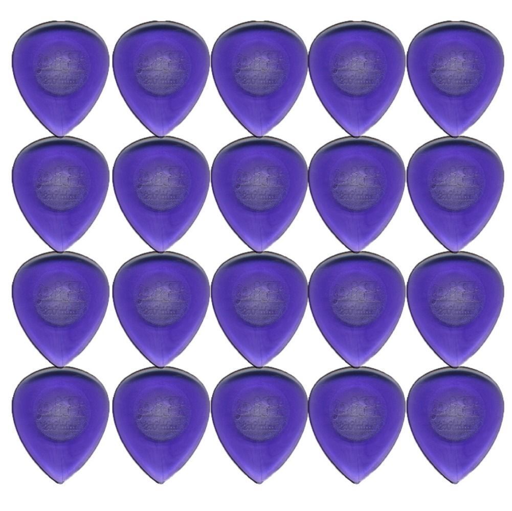 20 x Dunlop Big Stubby 2.00MM Gauge Guitar Picks, Purple