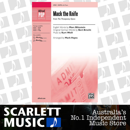 Mack The Knife SATB — view 2