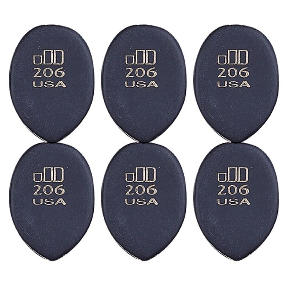 6 x Jim Dunlop JD Jazztones 206 Medium Tip Guitar Picks 477R206, Jazz