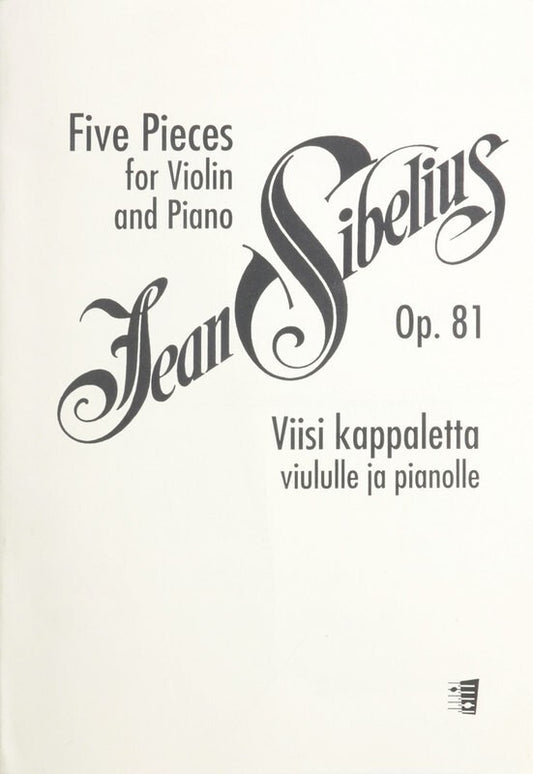 Sibelius - 5 Pieces Op 81 Violin/Piano (Softcover Book)