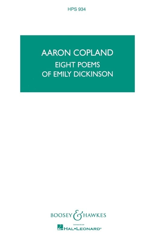Copland - 8 Poems Of Dickinson Study Score