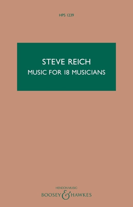 Music For 18 Musicians Study Score