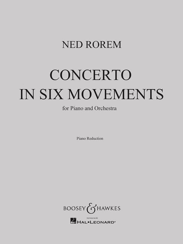 Concerto In 6 Mvmnt Piano (Softcover Book)