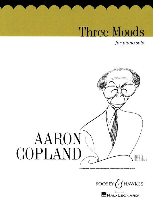 Copland - Three Moods for Piano Solo, 8 Pages, Published by Boosey & Hawkes