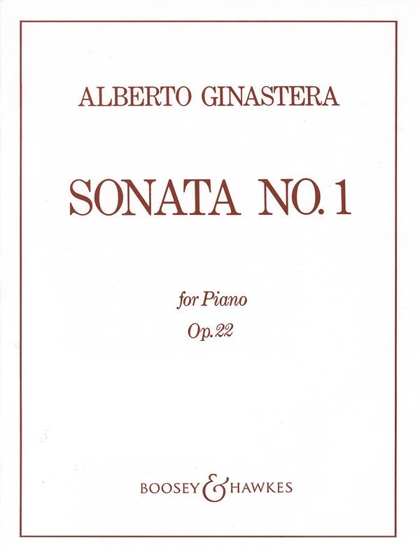 Ginastera - Piano Sonata No 1 Op 22 (Softcover Book)