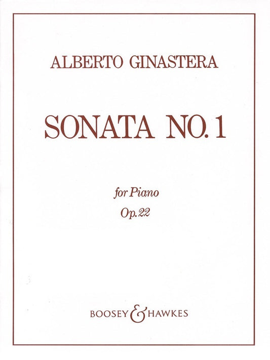 Ginastera - Piano Sonata No 1 Op 22 (Softcover Book)