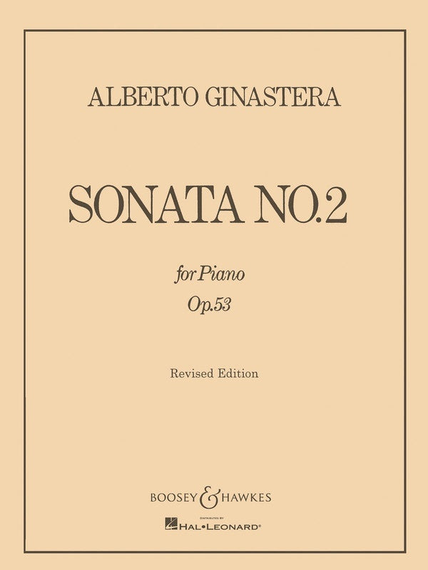 Ginastera - Piano Sonata No 2 Op 53 (Softcover Book)
