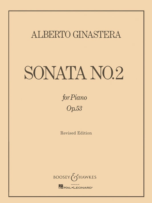 Ginastera - Piano Sonata No 2 Op 53 (Softcover Book)