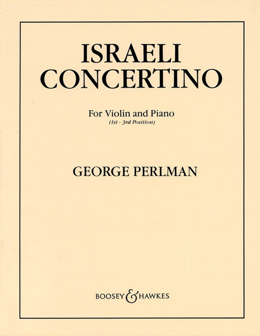 Perlman - Israeli Concertino Violin/Piano (Softcover Book)