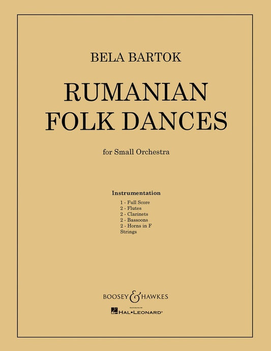 Rumanian Folk Dances For Small Orch Score/Parts
