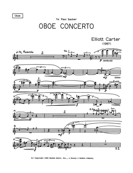 Oboe Concerto Solo Pt (Softcover Book)