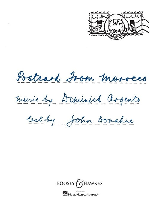 Postcard From Morocco  Vocal Score