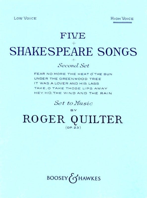 Five Shakespeare Songs Op 23 High Voice