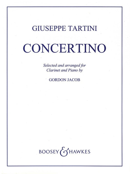 Tartini - Concertino In F Clarinet/Piano (Softcover Book)