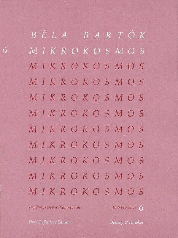 Mikrokosmos Vol 6 Pink Nos 140-153 Piano 1987 Edition by Boosey & Hawkes