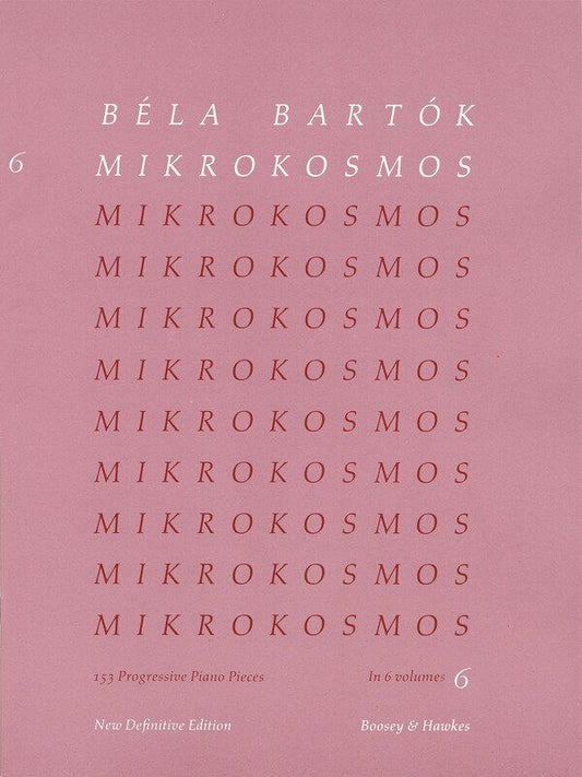 Mikrokosmos Vol 6 Pink Nos 140-153 Piano 1987 Edition by Boosey & Hawkes