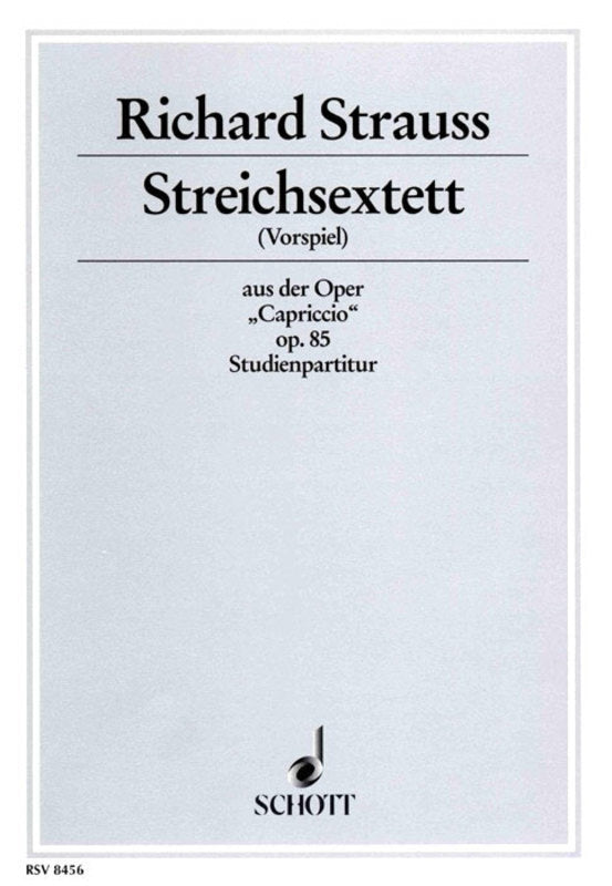Strauss - Capriccio Op 85 String Sextet Study Score (Softcover Book)