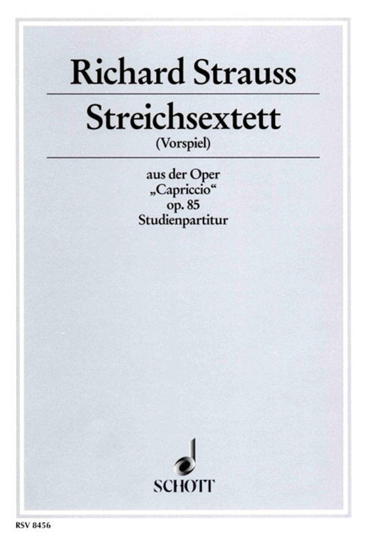 Strauss - Capriccio Op 85 String Sextet Study Score (Softcover Book)