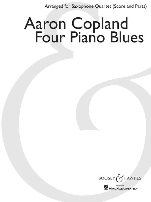 Four Piano Blues Saxophone Quartet Score/Parts