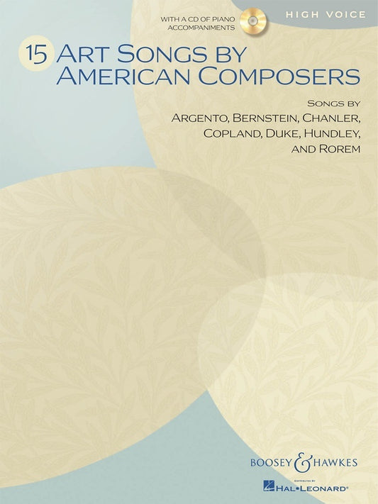 Art Songs By American Composers 15 High Book/CD (Softcover Book/CD)