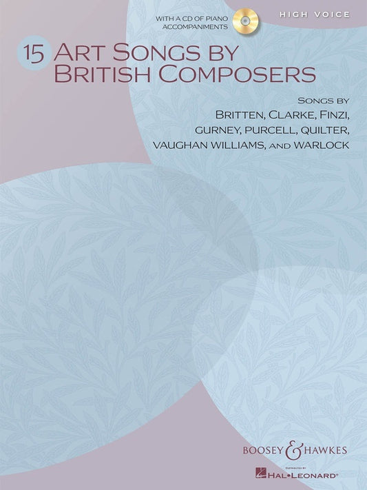 Art Songs 15 By British Composers High Book/CD (Softcover Book/CD)