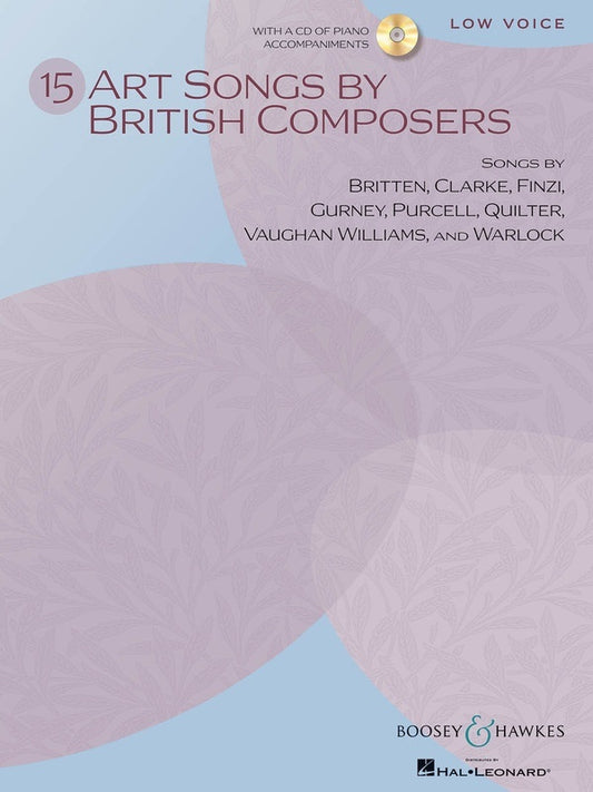 Art Songs 15 By British Composers Low Book/CD (Softcover Book/CD)
