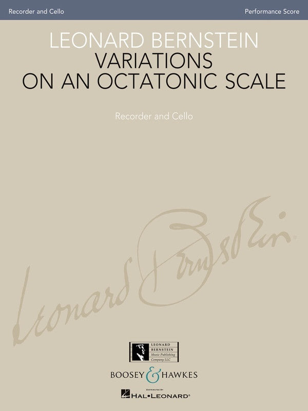 Variations On An Octatonic Scale Recorder/Cello (Softcover Book)