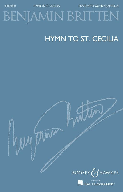 Hymn To St Cecilia Ssatb With Solos A Cappella (Boosey & Hawkes)