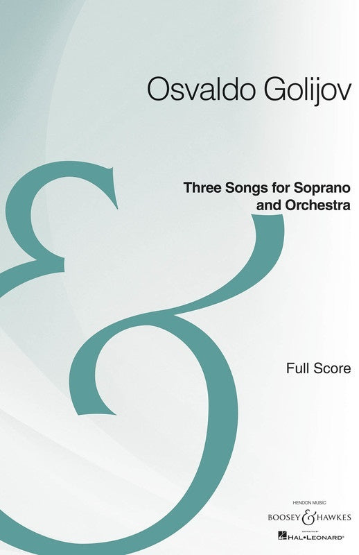 Three Songs For Soprano And String Orchestra (Softcover Book)