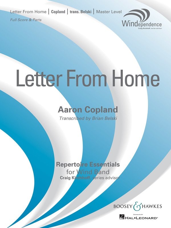 Letter from Home — Concert Band Grade 4, Score & Parts (Boosey & Hawkes Windependence Master Level)