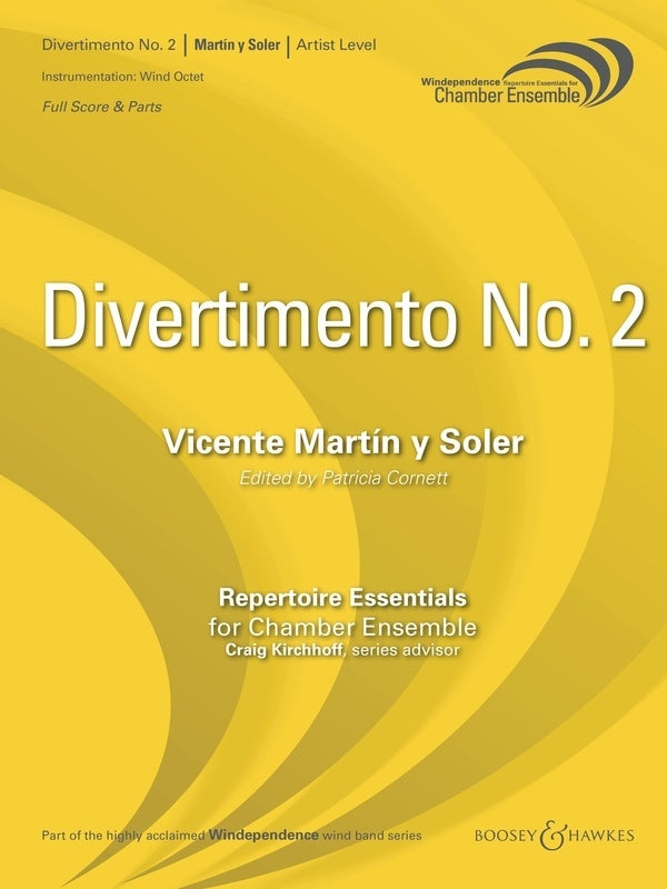 Soler - Divertimento No 2 Wind Octet Score/Parts