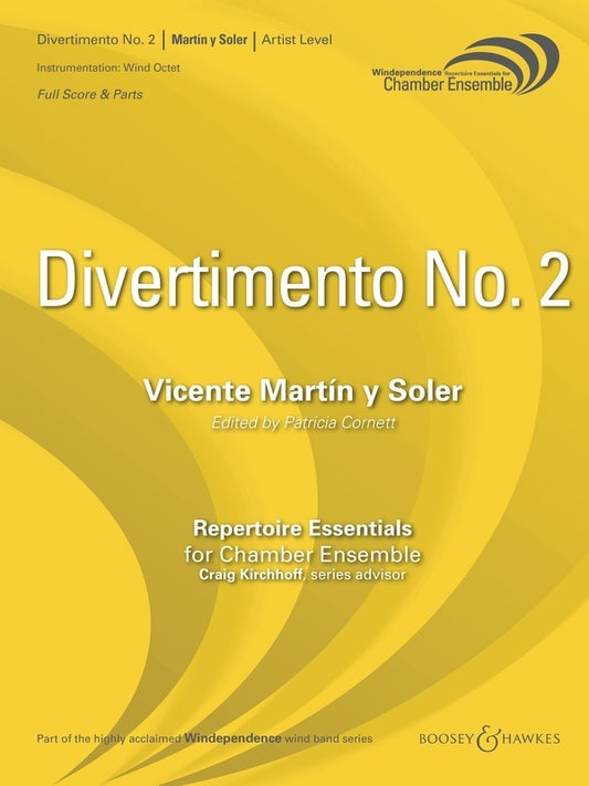 Soler - Divertimento No 2 Wind Octet Score/Parts
