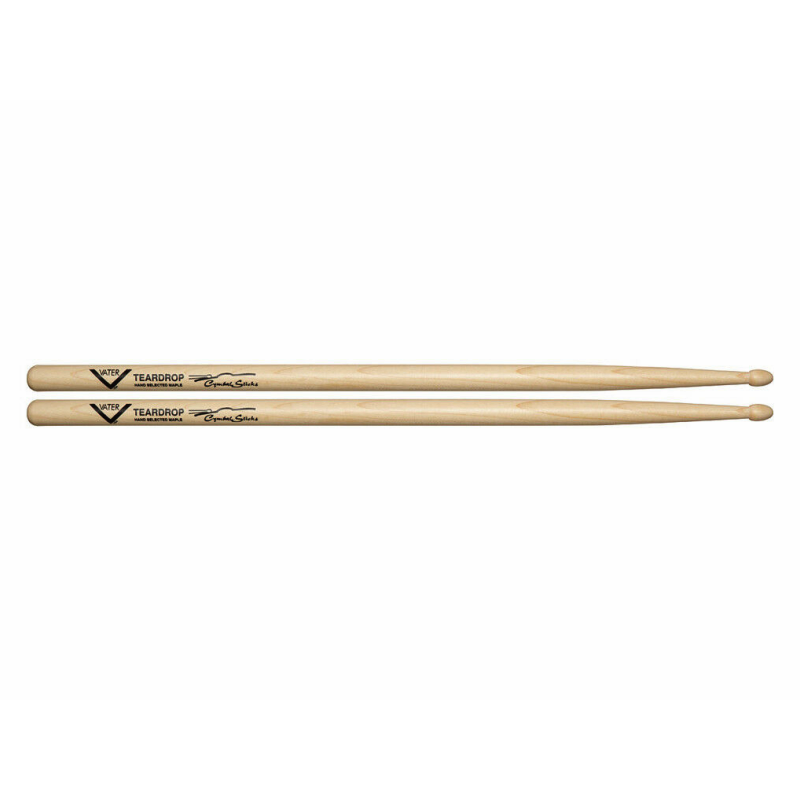 Vater Cymbal Teardrop Wood Tip Drumsticks 5A Size Sugar Maple