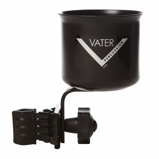 Vater Drink Holder for Cymbal Stands - Metal Design, 3.5" Diameter, Easy Fastening System
