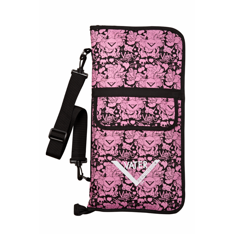 Vater Pink Stick Bag with All-Over Style Print and Multiple Pockets for Accessory Storage