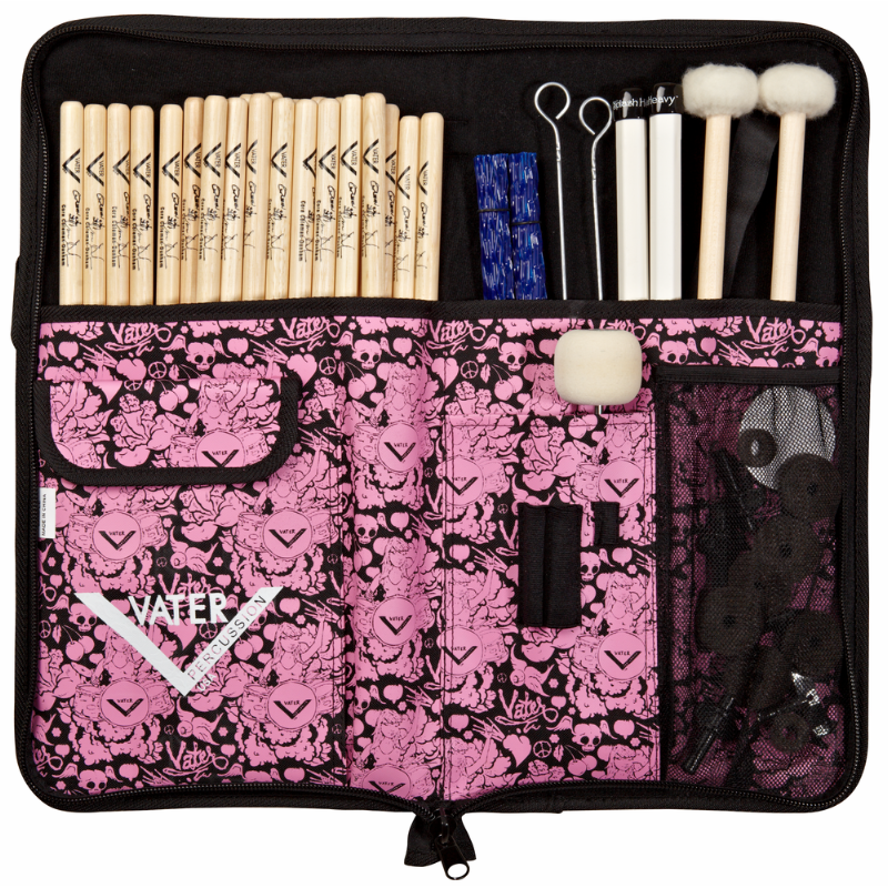 Vater Pink Stick Bag with All-Over Style Print and Multiple Pockets for Accessory Storage — view 2