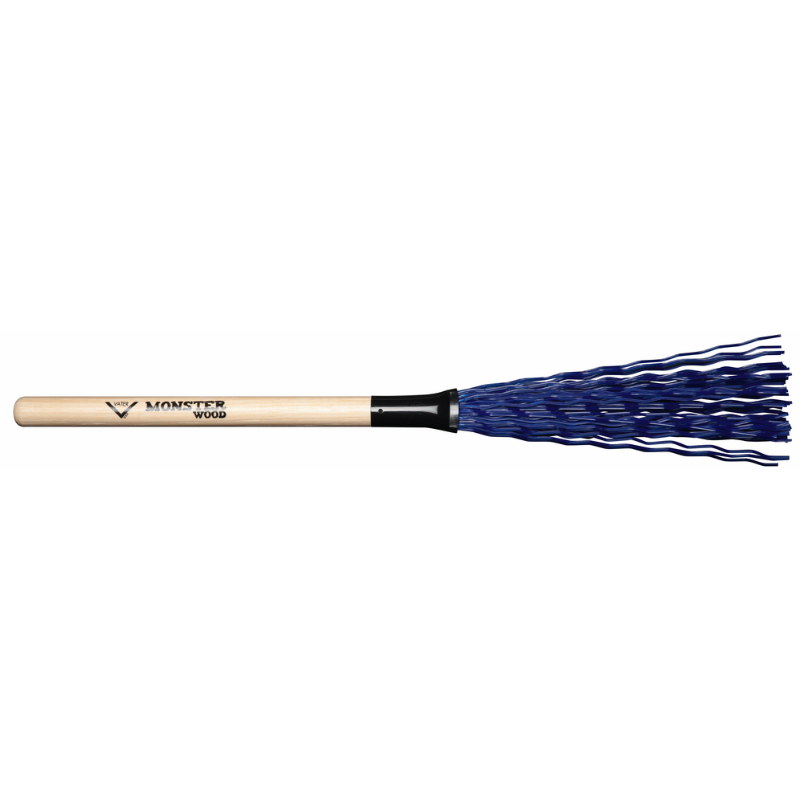 Vater Monster Wood Drum Brush with Nylon Bristles and Wood Handle