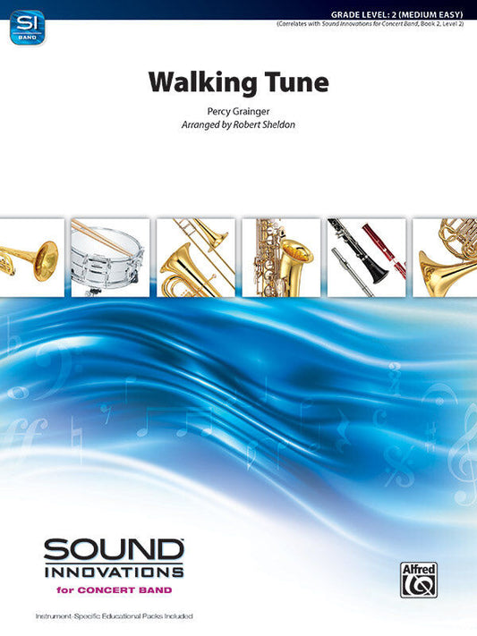 Walking Tune for Concert Band by Grainger, Level 2, Sheet Music
