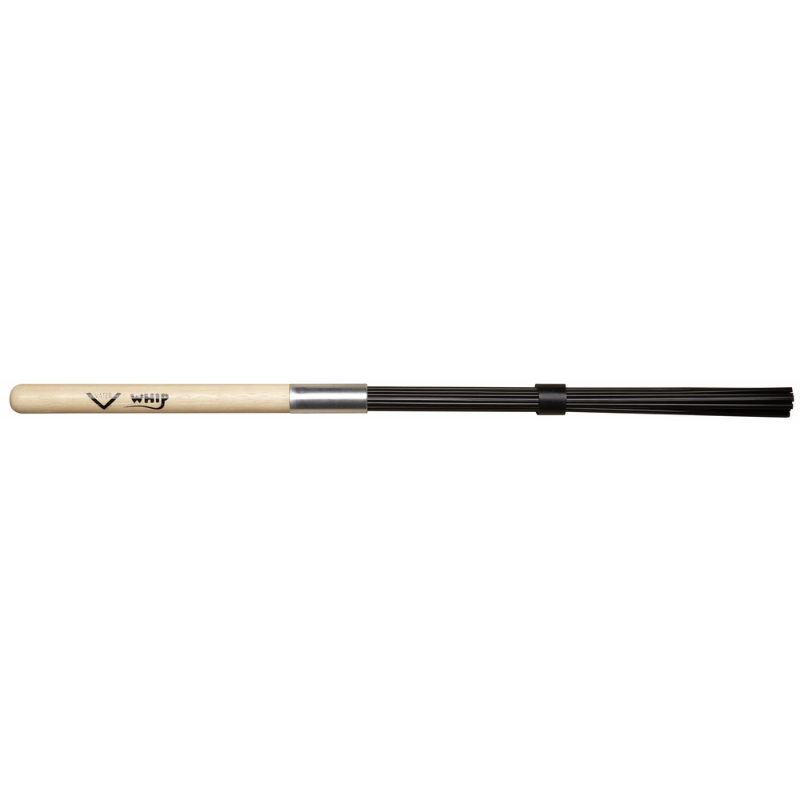 Vater Wood Handle Whip with 5B Grip Size and Sound Variation Options