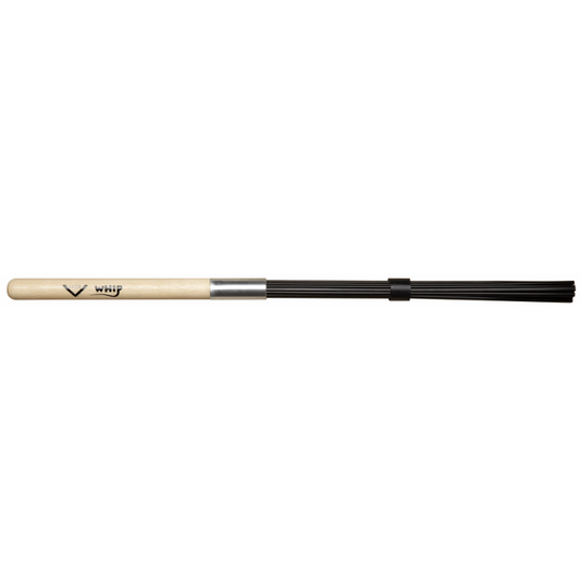 Vater Wood Handle Whip with 5B Grip Size and Sound Variation Options
