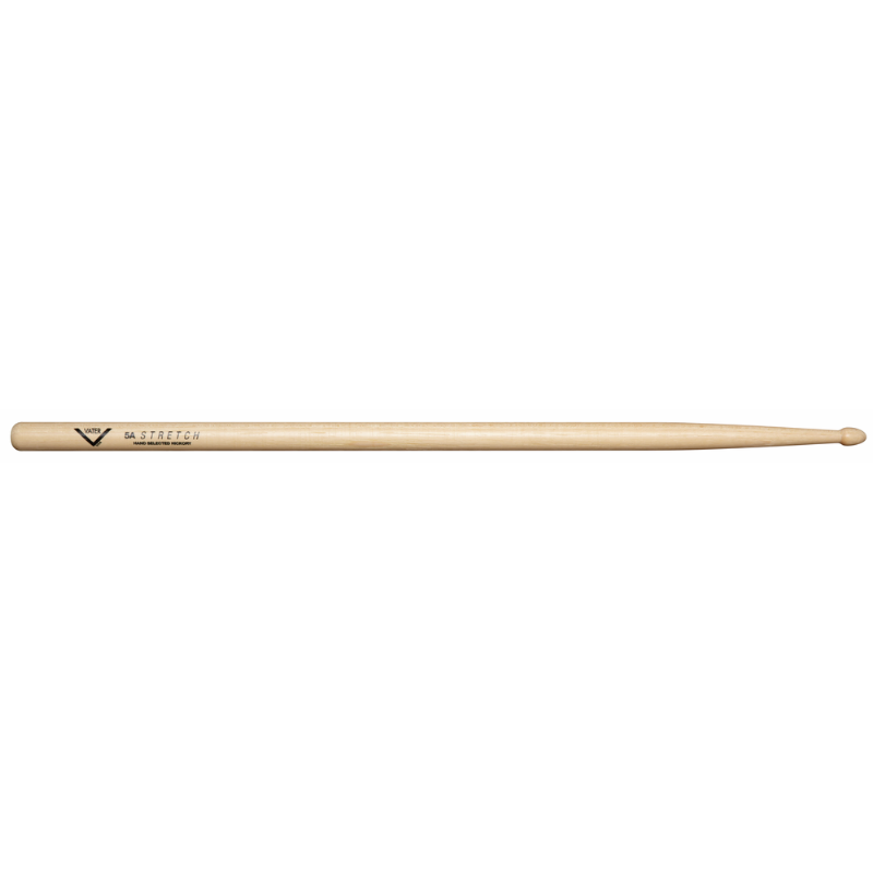 Vater 5A Stretch Drumsticks with Small Acorn Tip for Extended Reach and Warm Cymbal Tones