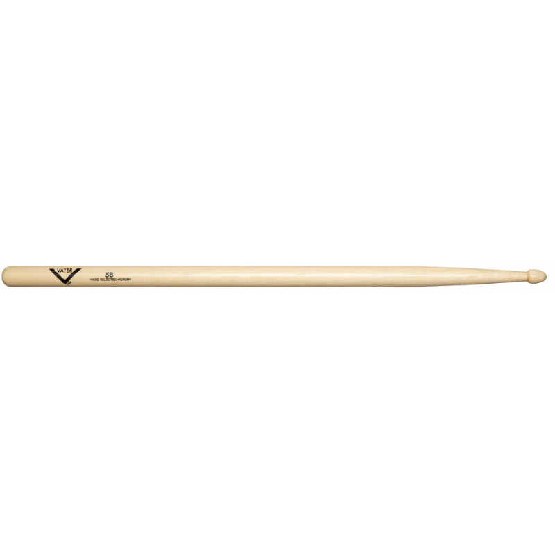 Vater 5B Wood Tip Drumsticks - Balanced Acorn Tip, Versatile Design