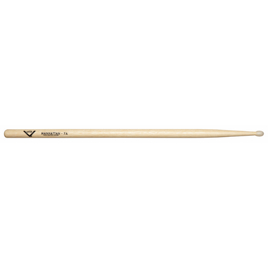 VATER 7A Nylon Tip Drumsticks - Longer Length with Small Round Tip for Defined Cymbal Work