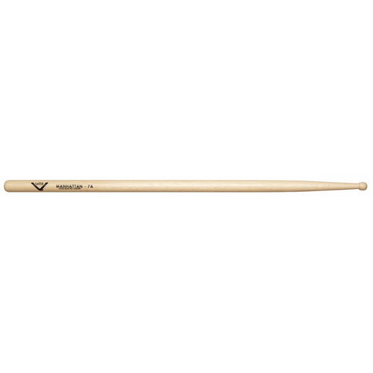 Vater 7A Wood Tip Drumsticks - Small Barrel-Shaped Tip for Cymbal Articulation